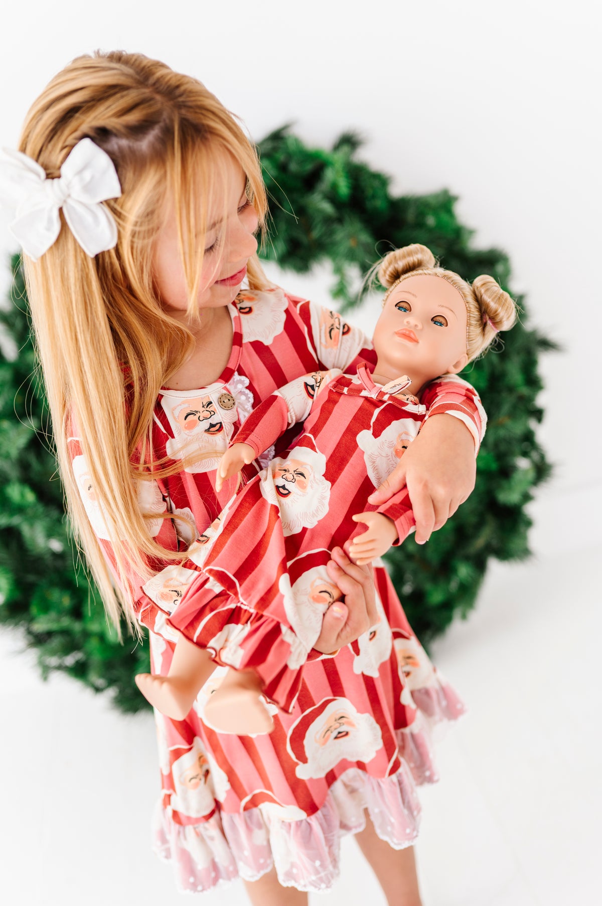 RED Santa Stripes | 18" DOLL DRESS