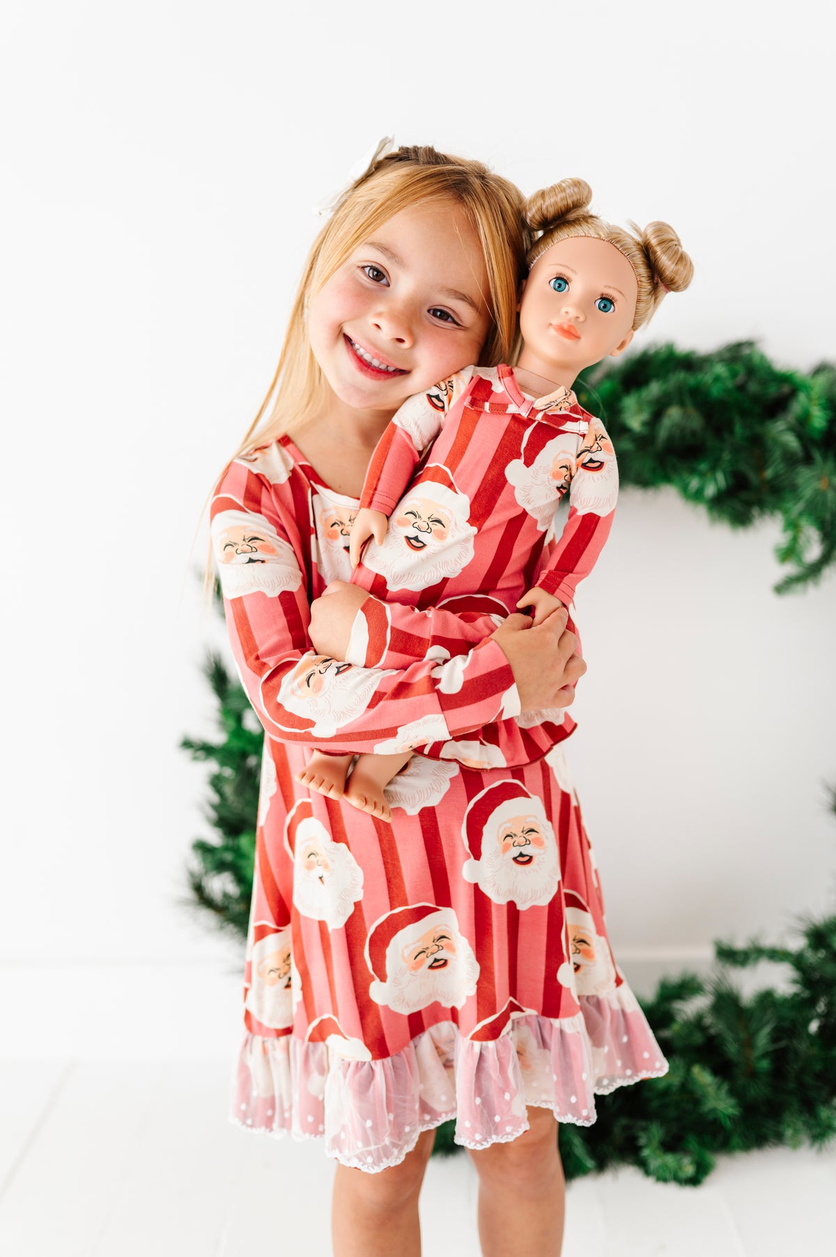 RED Santa Stripes | 18" DOLL DRESS