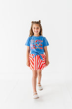 Load image into Gallery viewer, Flag Collage | BLUE Tie Front Tee