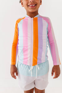 Summer Stripes: RASHGUARD ZIP-UP *SHIRT ONLY!*