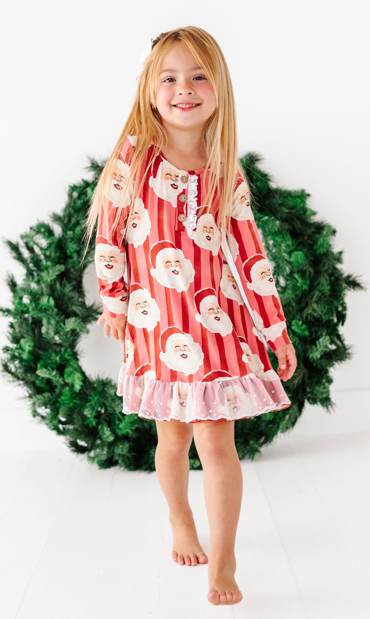 RED Santa Stripes | DRESS (with shorts!)