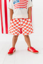 Load image into Gallery viewer, Red Check | BOYS Shorts