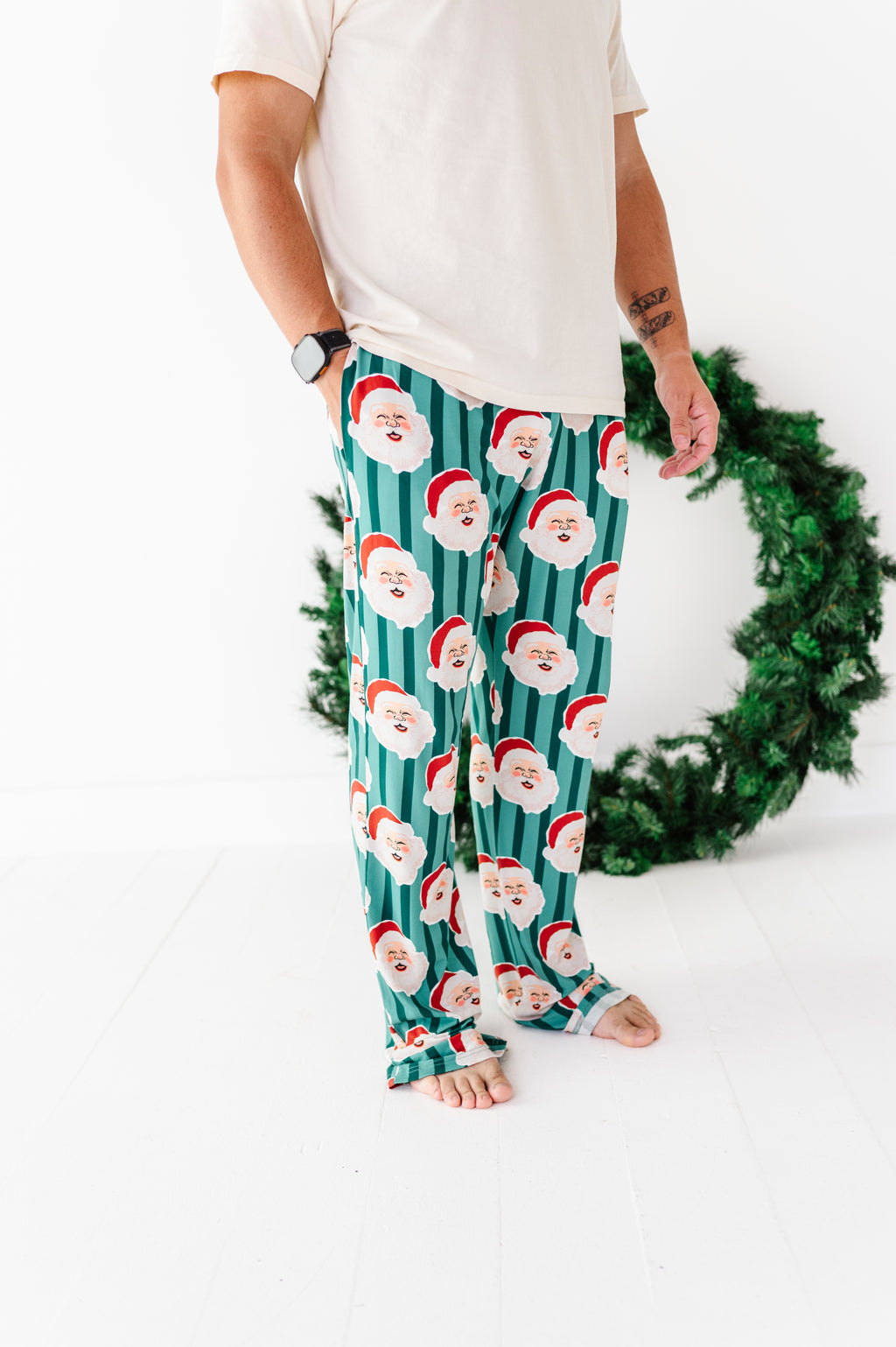 GREEN Santa Stripes | MEN'S Pants