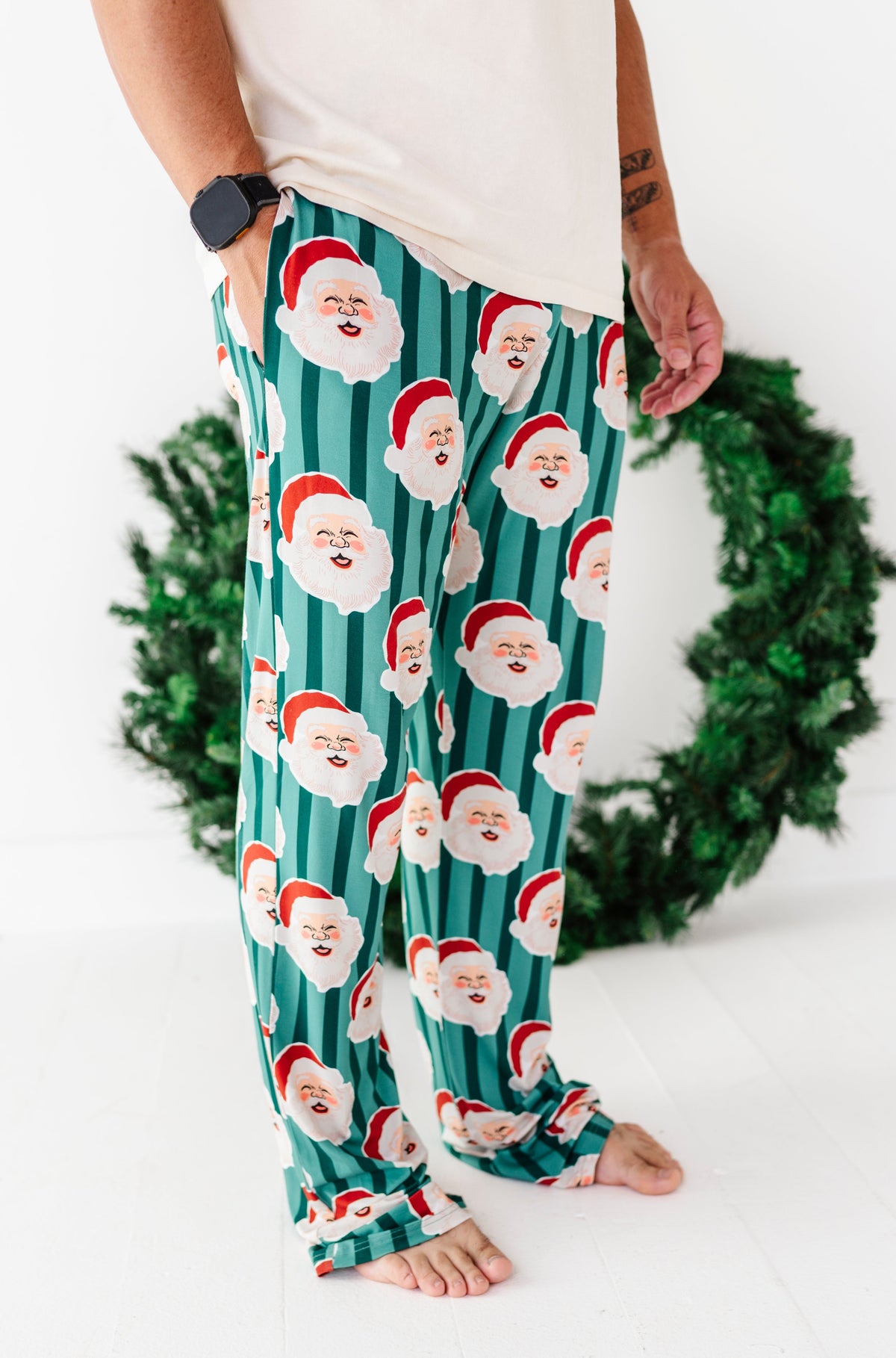 GREEN Santa Stripes | MEN'S Pants