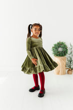 Load image into Gallery viewer, Sage | Velvet Bow Back Dress