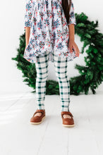 Load image into Gallery viewer, Pine Plaid | SLIM Ruffle Leggings