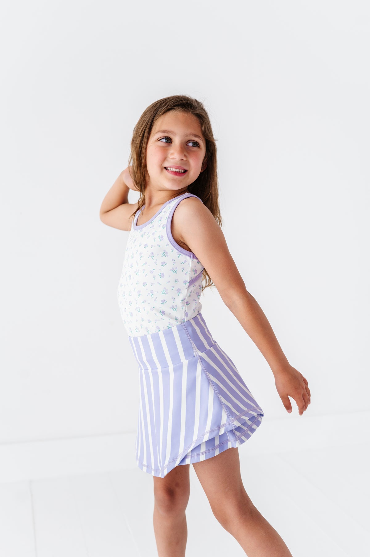 Lavender Petite Floral | Retro Tank SET