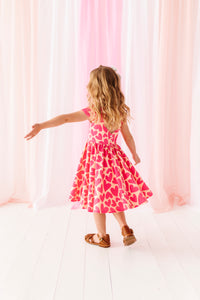 Coral Hearts | Heart Back Dress