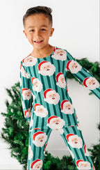 GREEN Santa Stripes | BOYS 2-Piece SET