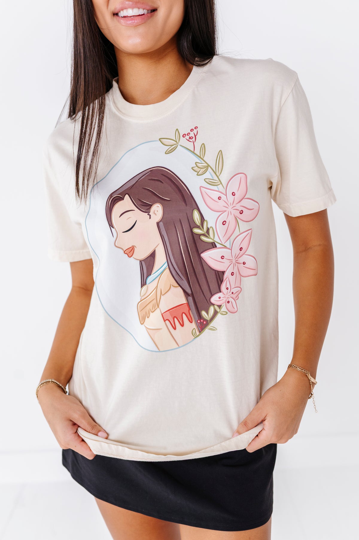 Pocahontas | ADULT tee (CROP + FULL LENGTH HERE)