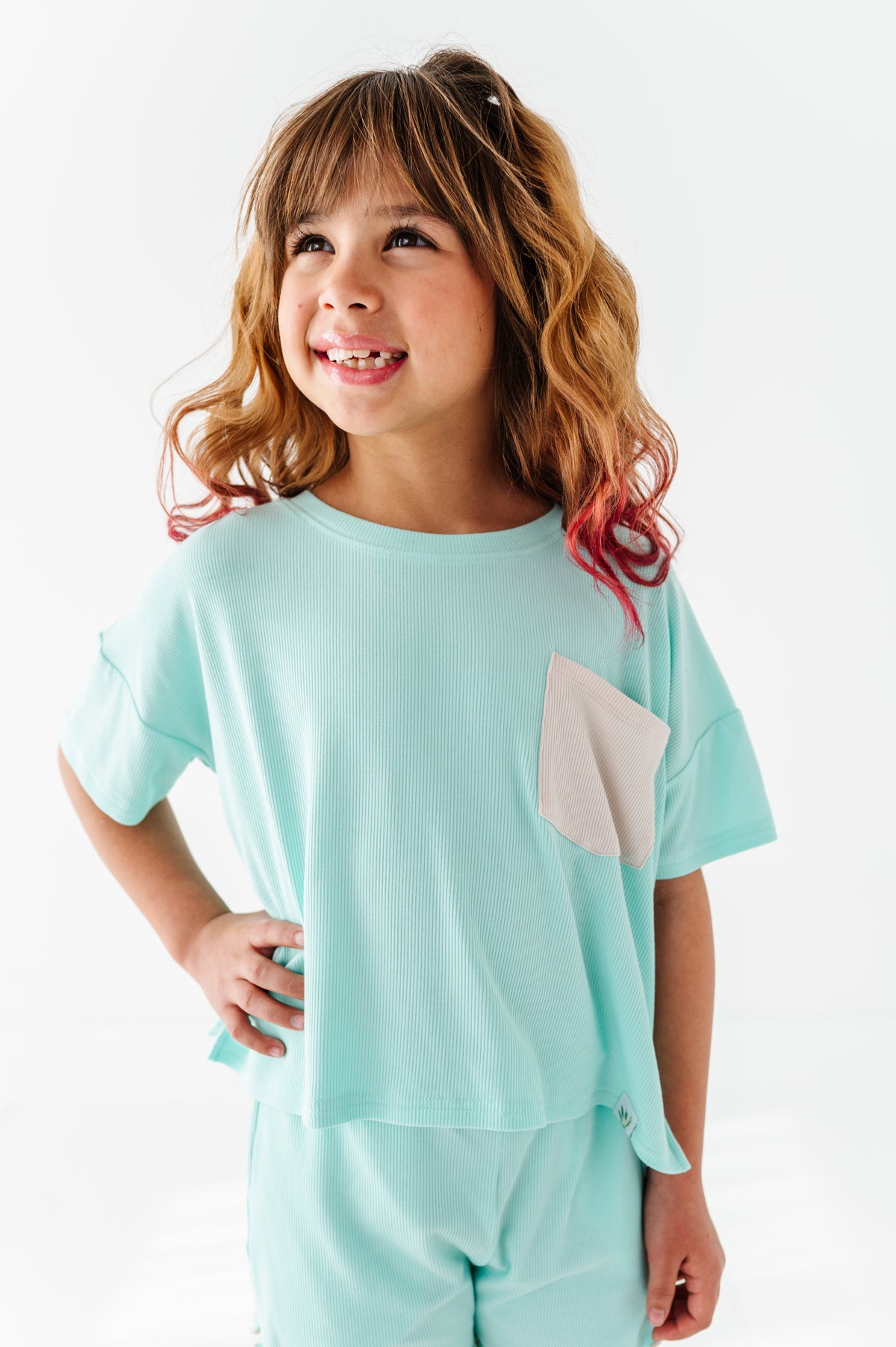 Ocean | Boxy Crop + Shorts RIB Set