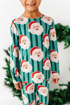 GREEN Santa Stripes | BOYS 2-Piece SET