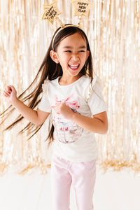 DISCO BALL BOW | Ruffle Tee