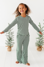 Load image into Gallery viewer, Green Stripes | GIRLS WIDE-LEG SET