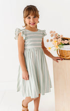 Load image into Gallery viewer, Mint Bay Stripes | TIE-BACK DRESS