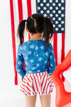 Load image into Gallery viewer, Stars + Stripes | Skirted Rashguard TWO-PIECE