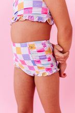 Load image into Gallery viewer, Confetti Check Bows | BANDEAU RUFFLE 2-PIECE