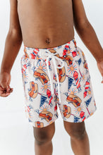 Load image into Gallery viewer, Firecrackers + Franks | BOYS Swim Shorts