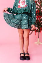 Pine Polka Dot | 3-Tiered Skort
