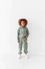 Load image into Gallery viewer, OLIVE | Vintage 1/4th HOODIE-JOGGER Set