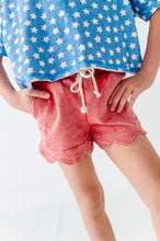 Load image into Gallery viewer, RED | Scallop Shorts