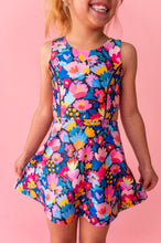 Load image into Gallery viewer, Electric Bloom | Open Sides Active Dress (with shorts!)