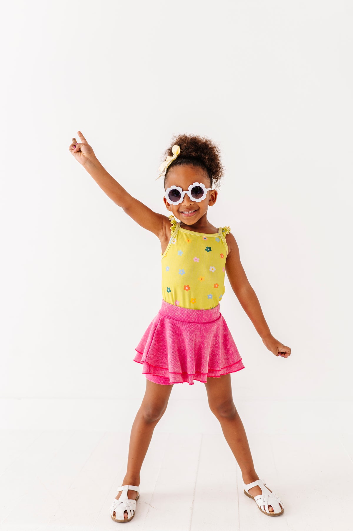 Lemon-Lime Floral | Ribbed Tank