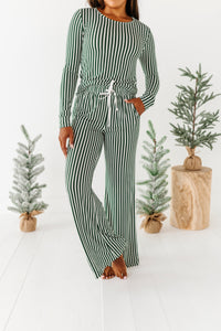 Green Stripes | Women’s PJ PANTS