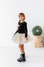 Load image into Gallery viewer, Black Velvet | Bow Back Long Sleeve Top