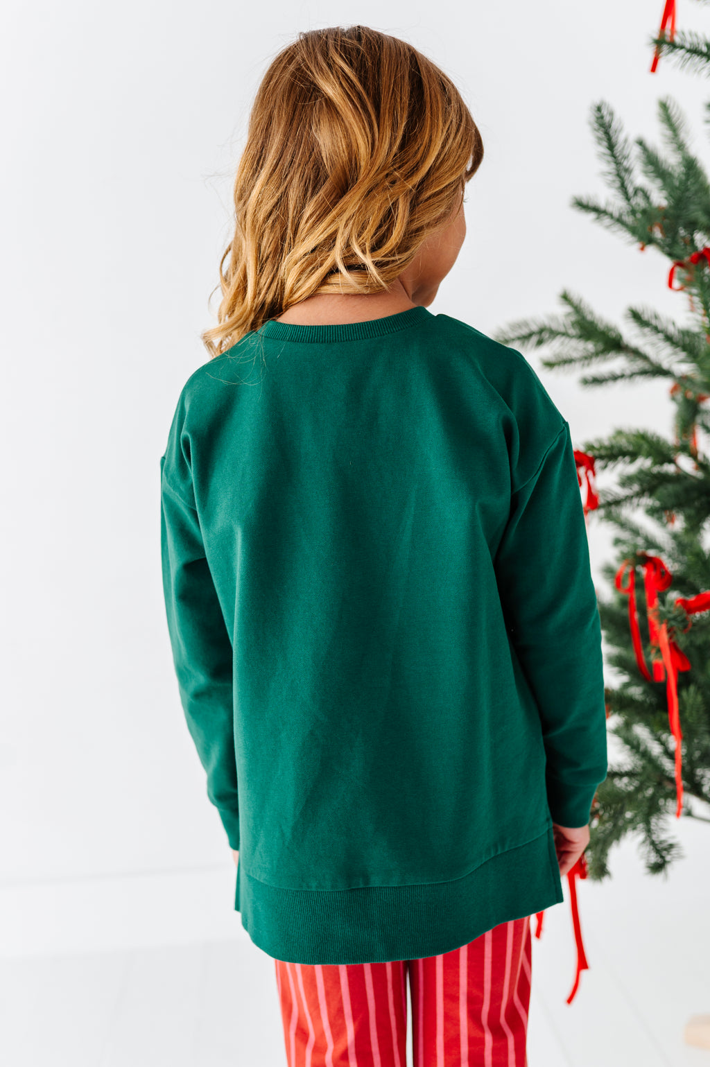 Santa's Pink Bow | Side Split Sweatshirt