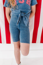 Load image into Gallery viewer, Navy RIBBED | Biker Shorts