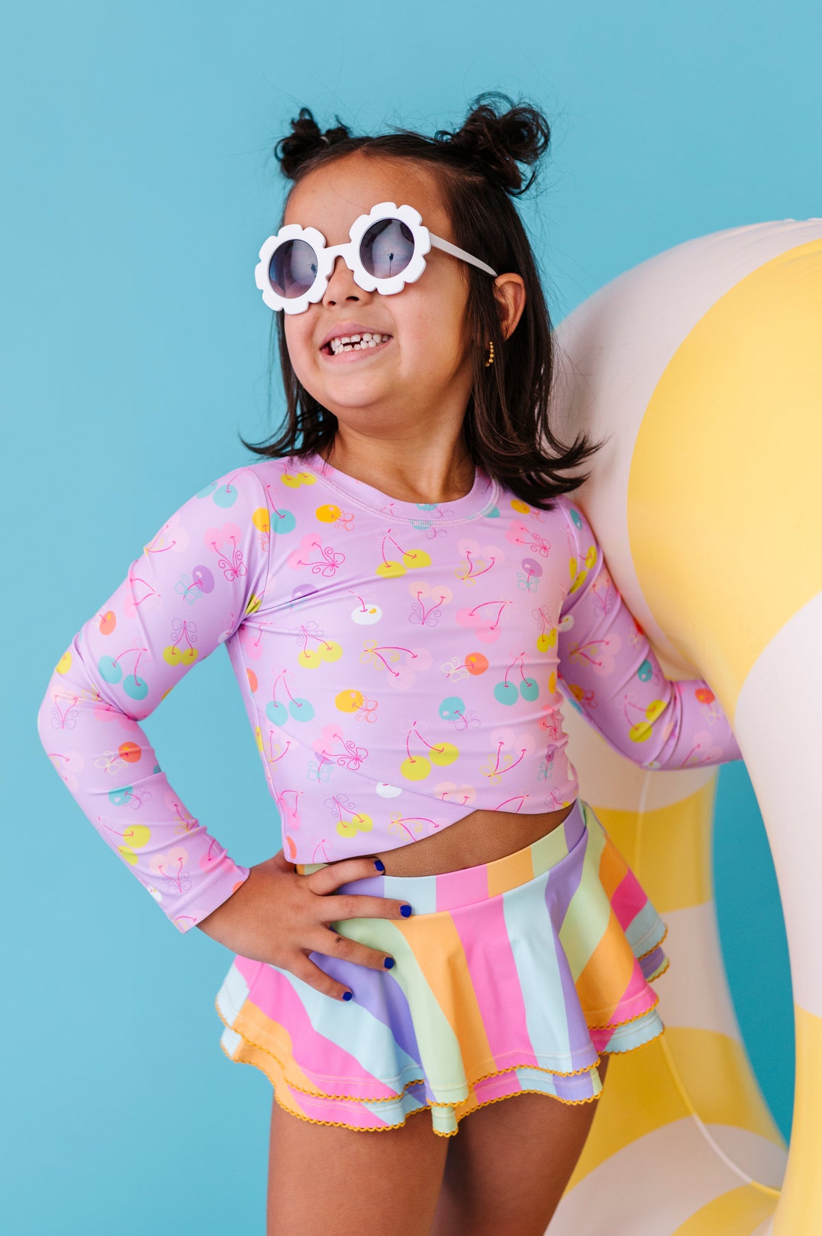 Cherry Crush |  RASHGUARD SKIRTED 2-PIECE