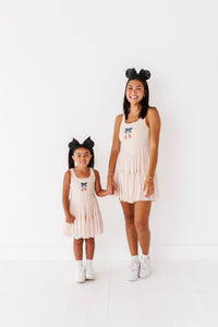 Pumpkin Bow TAN | (ADULT) Mesh DRESS