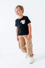 Load image into Gallery viewer, Monochrome Santa Mickey | KIDS BLACK TEE