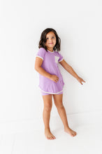Load image into Gallery viewer, Pixie Purple | Mini Dress + Biker Shorts RIB Set
