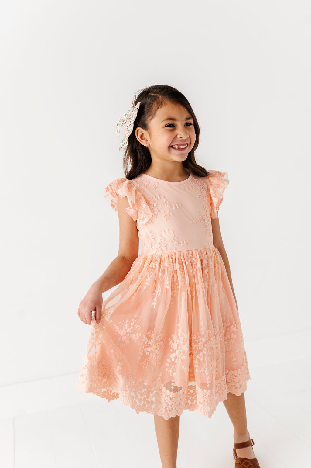 Petal Peach | LACE DRESS