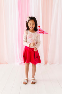 Balloon Dog | Pink Ruffle Long Sleeve