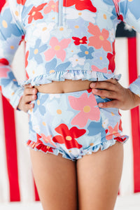 Freedom Floral | 1/4th Rashguard TWO-PIECE