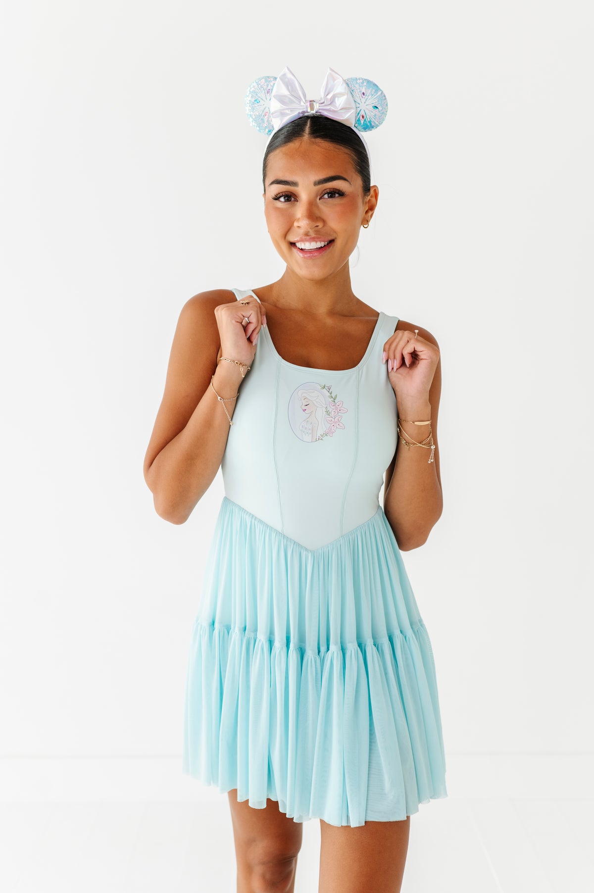 Elsa (ADULT) | Icy Blue Mesh DRESS