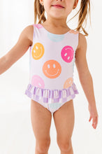 Load image into Gallery viewer, Smilies + Check: Ruffle Skirt ONE-PIECE