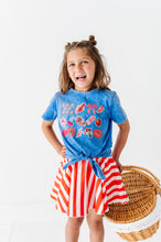Load image into Gallery viewer, Flag Collage | BLUE Tie Front Tee
