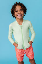 Load image into Gallery viewer, Lemon-Lime | ZIP RASH SHIRT