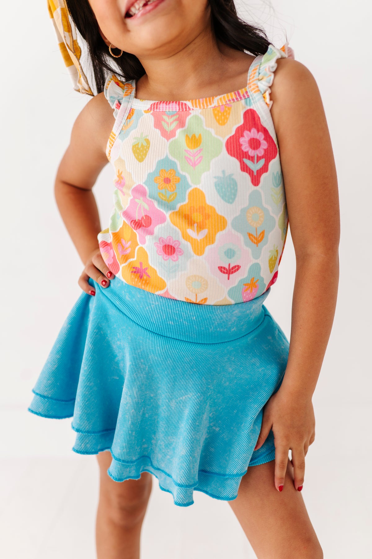 Fruity Floral | Ribbed Tank