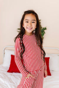 Red Stripes | GIRLS WIDE-LEG SET