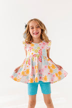 Summer Floral | Double Ruffle Peplum