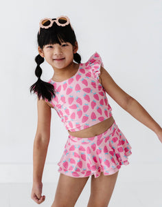 Pink Strawberries | SKIRTED 2-Piece