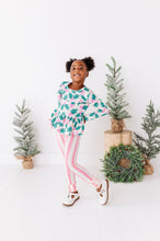 Load image into Gallery viewer, Pink Candy Cane Stripe | SLIM LEGGINGS