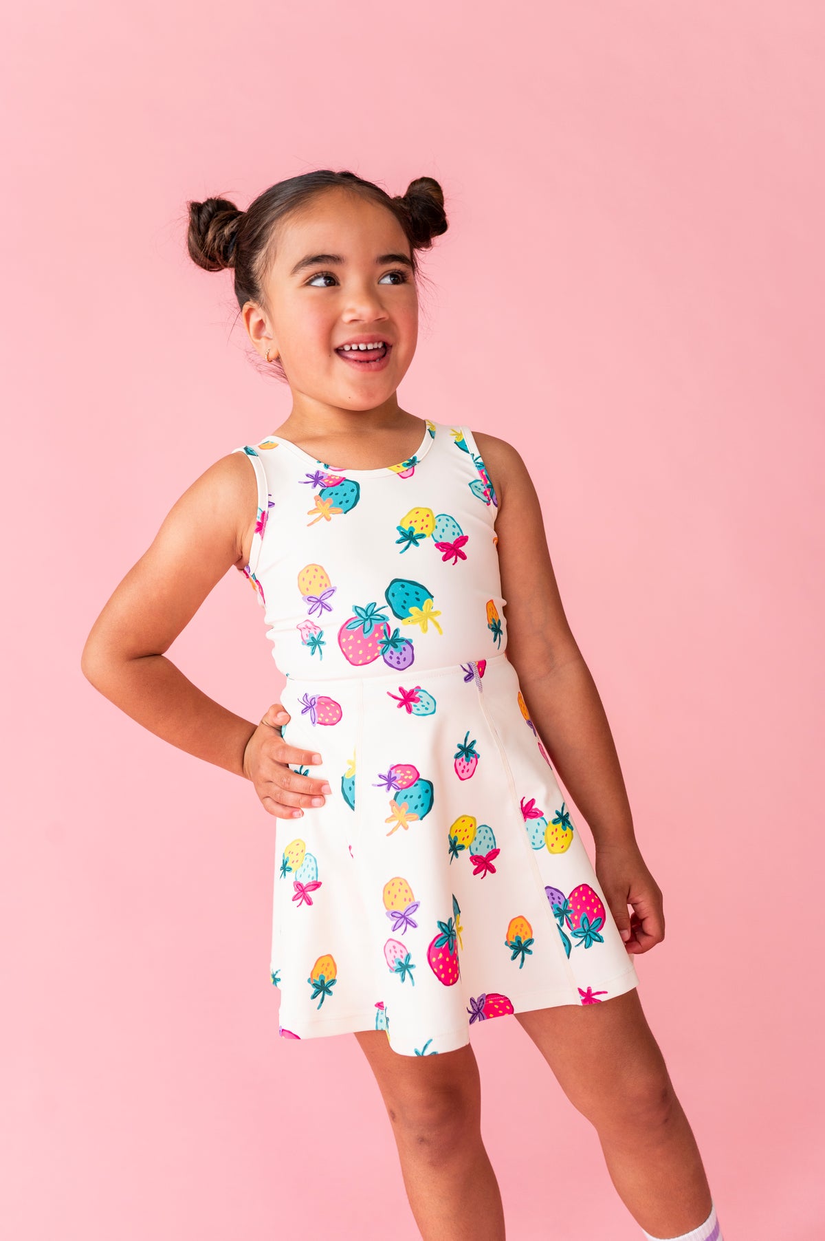 Sugar Berry | Twisty Back Active Dress (with shorts!)
