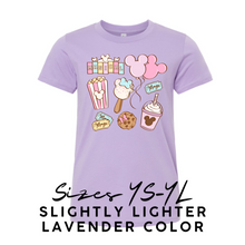 Load image into Gallery viewer, MAGICAL SNACKS | LILAC KIDS TEE (*SHIPS EARLY-FEB)