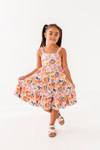 Retro Rainbow | Ruffle Bamboo Dress